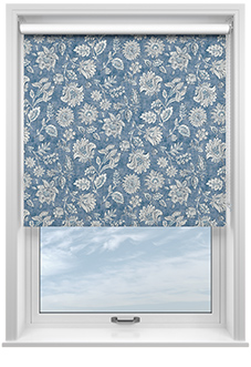 Library, Indian Blue - Roller Blind